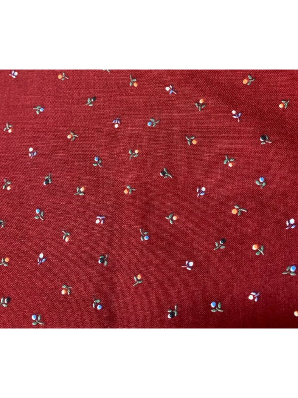 Vintage Cranston Print Works Floral Fabric 18x22" Fat Quarter Red Cotton Crafts
